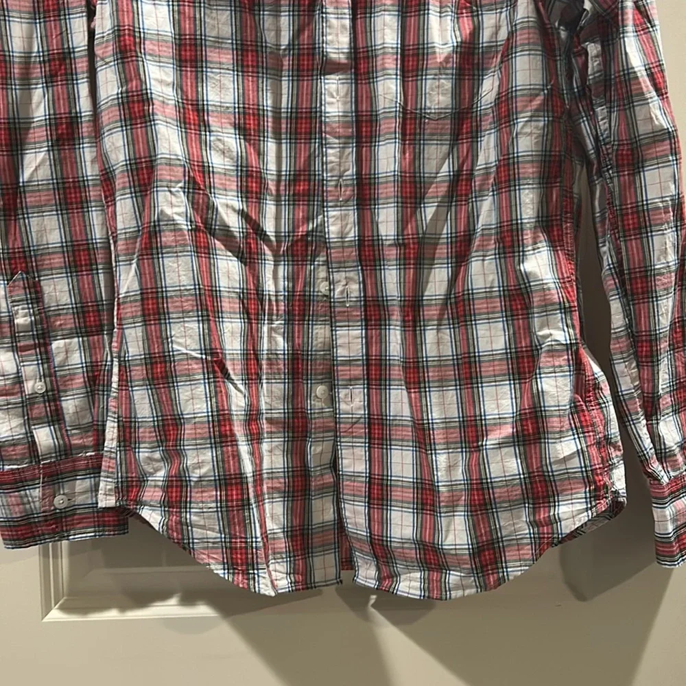 Like New J. Crew Classic Flex Washed Plaid Button Down Long Sleeves Small